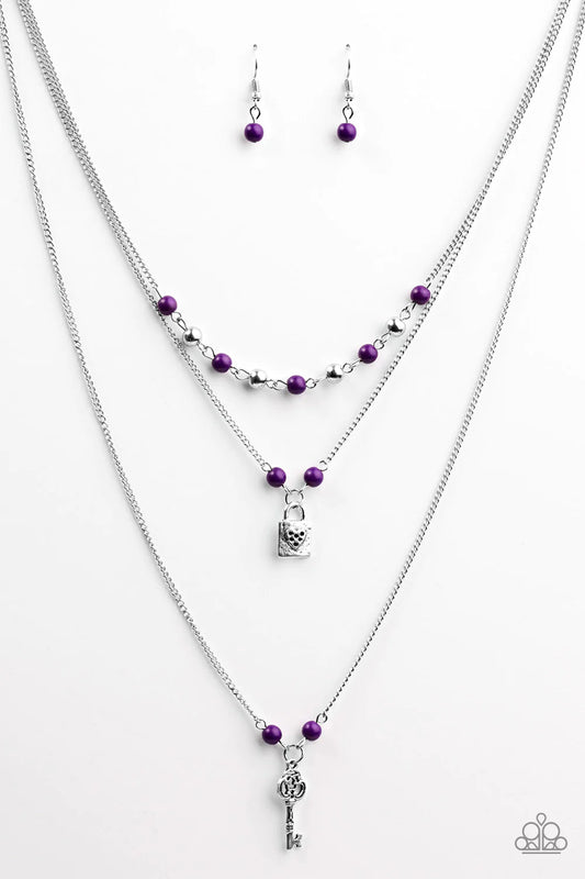 Paparazzi Necklace ~ Major Key - Purple