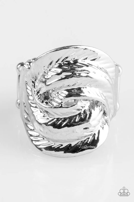 Paparazzi Ring ~ Feathers Will Fly - Silver