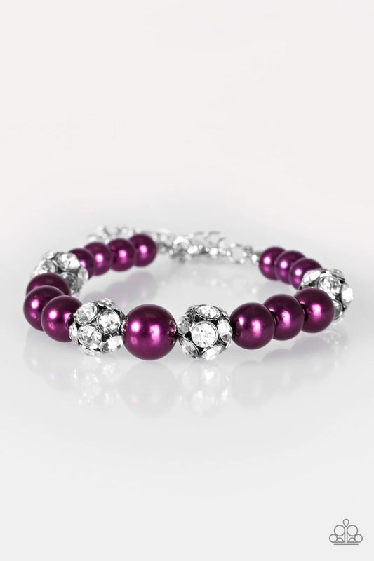 Paparazzi Bracelet ~ Pearls and Parlors - Purple