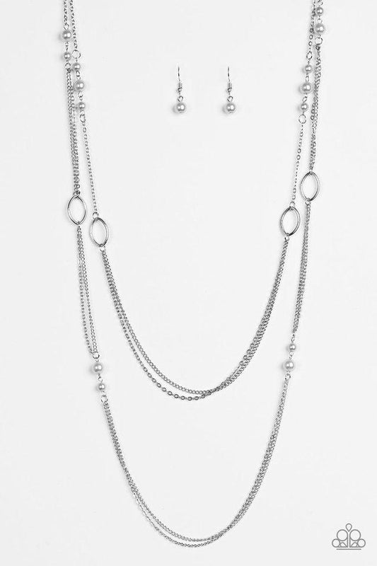 Paparazzi Necklace ~ The New Girl In Town - Silver