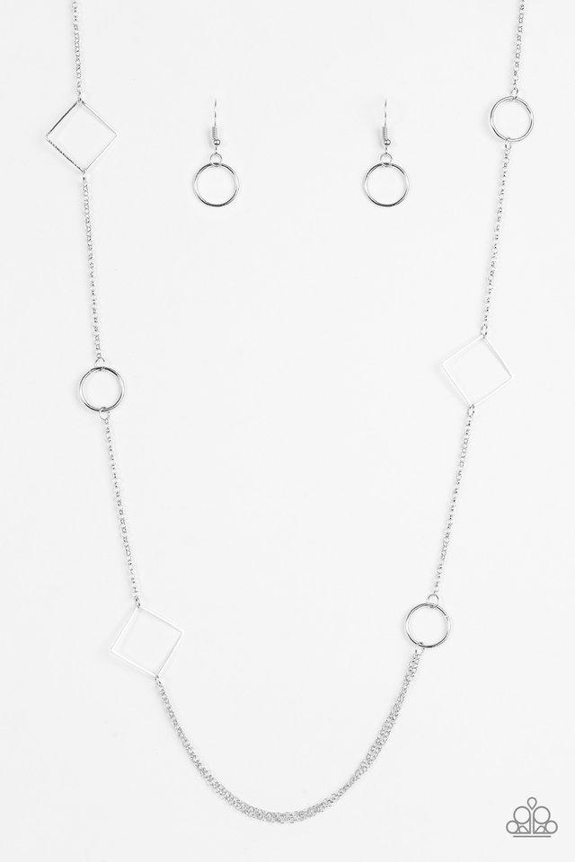 Collar Paparazzi ~ Marco completo - Plata