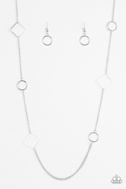 Paparazzi Necklace ~ Full Frame - Silver