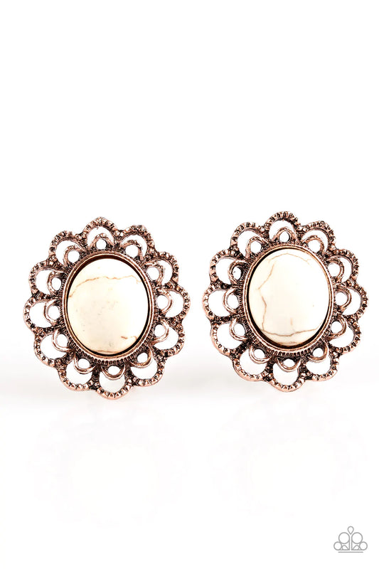 Paparazzi Earring ~ Turn To Stone - Copper