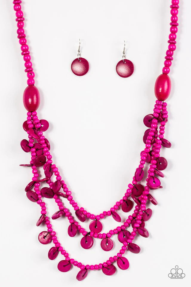 Paparazzi Necklace ~ Safari Samba - Pink