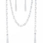 Paparazzi Necklace Blockbuster - SCARFed for Attention - Silver