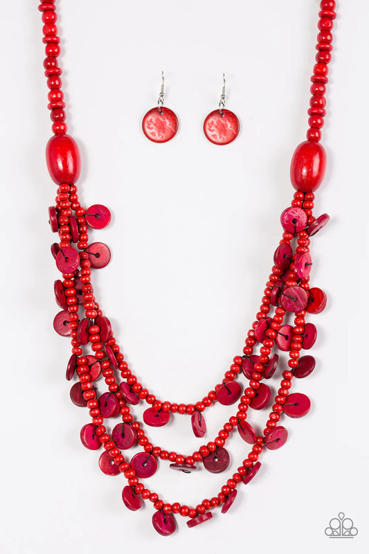 Paparazzi Necklace ~ Safari Samba - Red