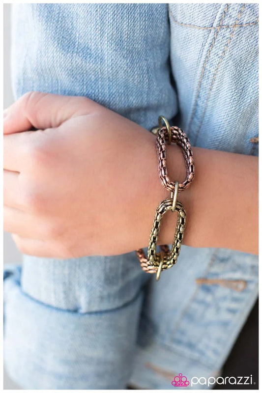 Paparazzi Bracelet ~ Down To Brass Tacks - Brass