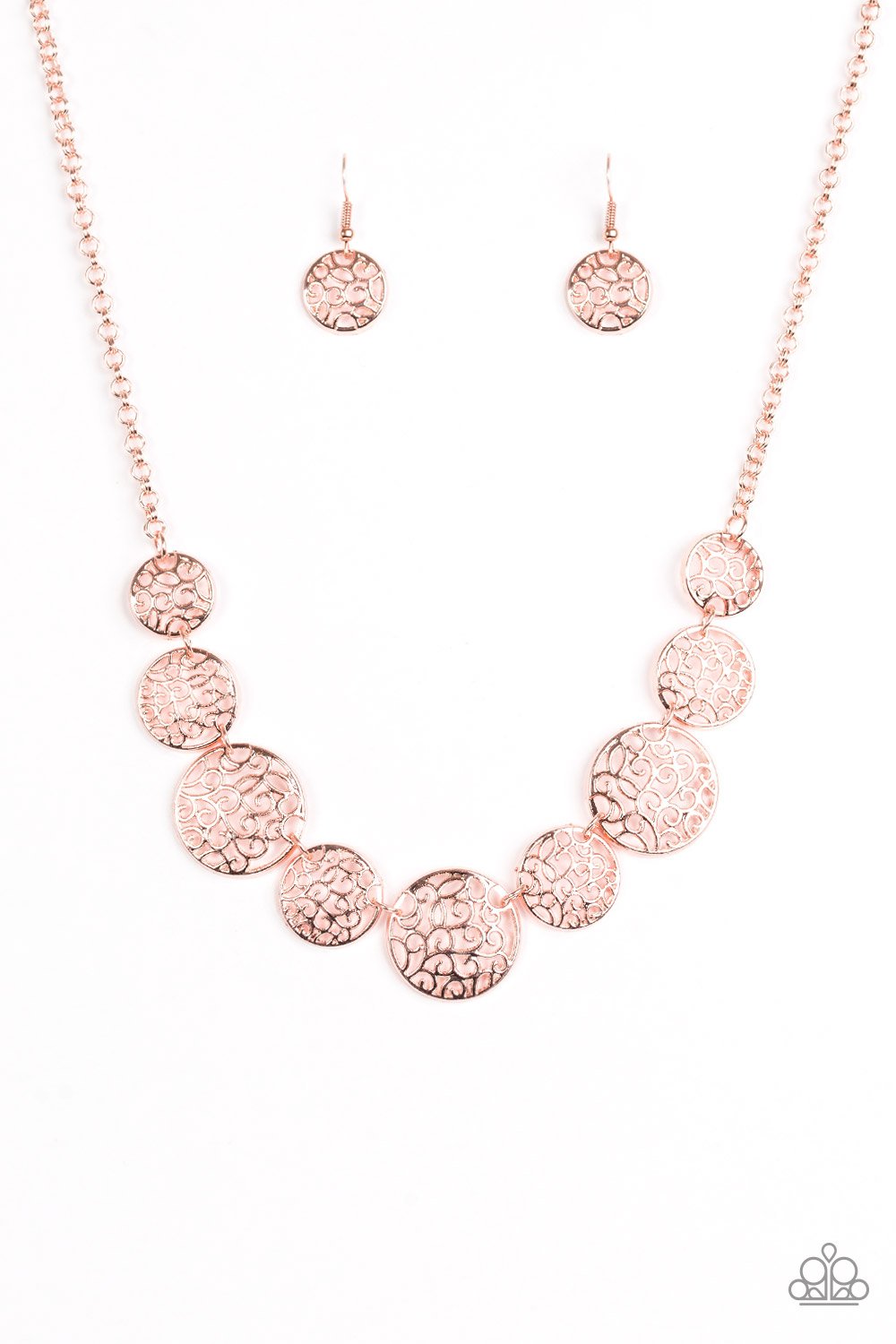 Paparazzi Necklace ~ All The Time In The WHIRL - Copper