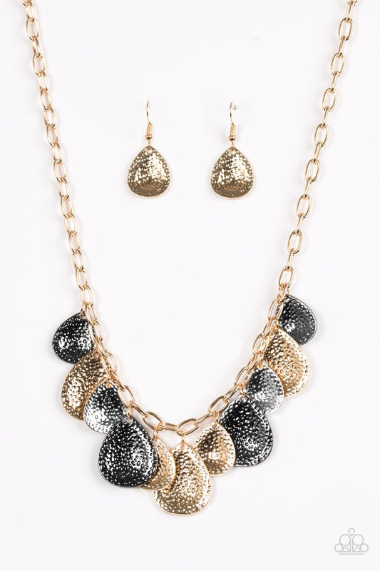 Paparazzi Necklace ~ Storm Goddess - Gold