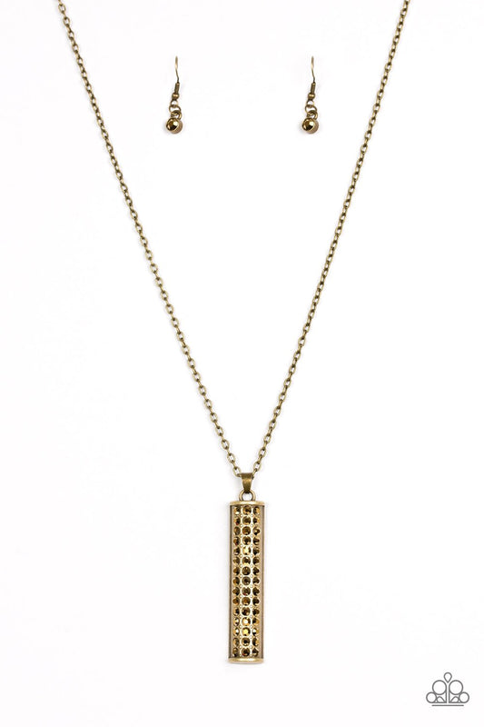 Paparazzi Necklace ~ Big Shot Shimmer - Brass