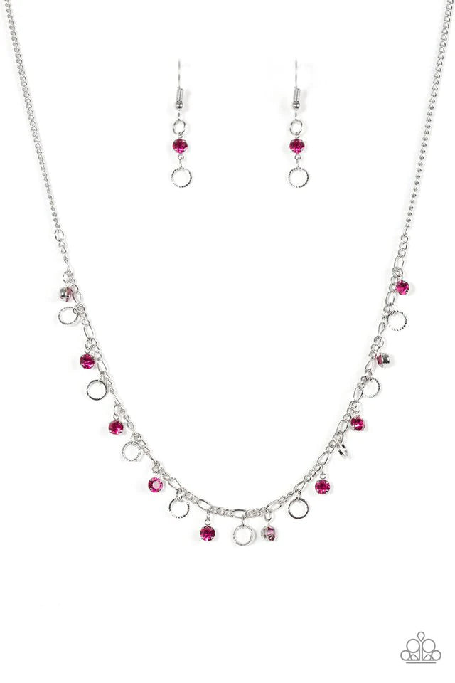 Paparazzi Necklace ~ Dinner Party Demure - Pink