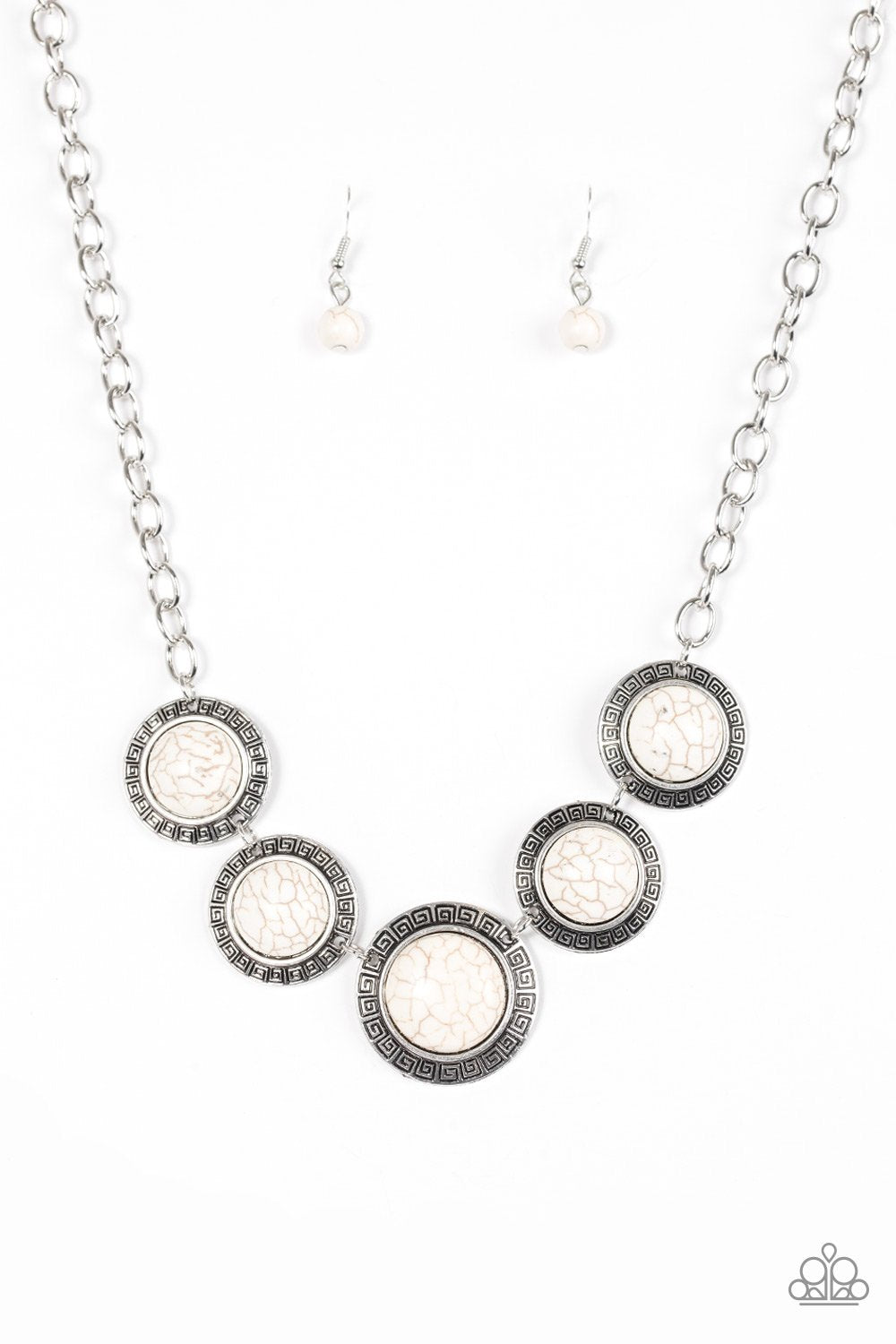 Paparazzi Necklace ~ Mountain Roamer - White