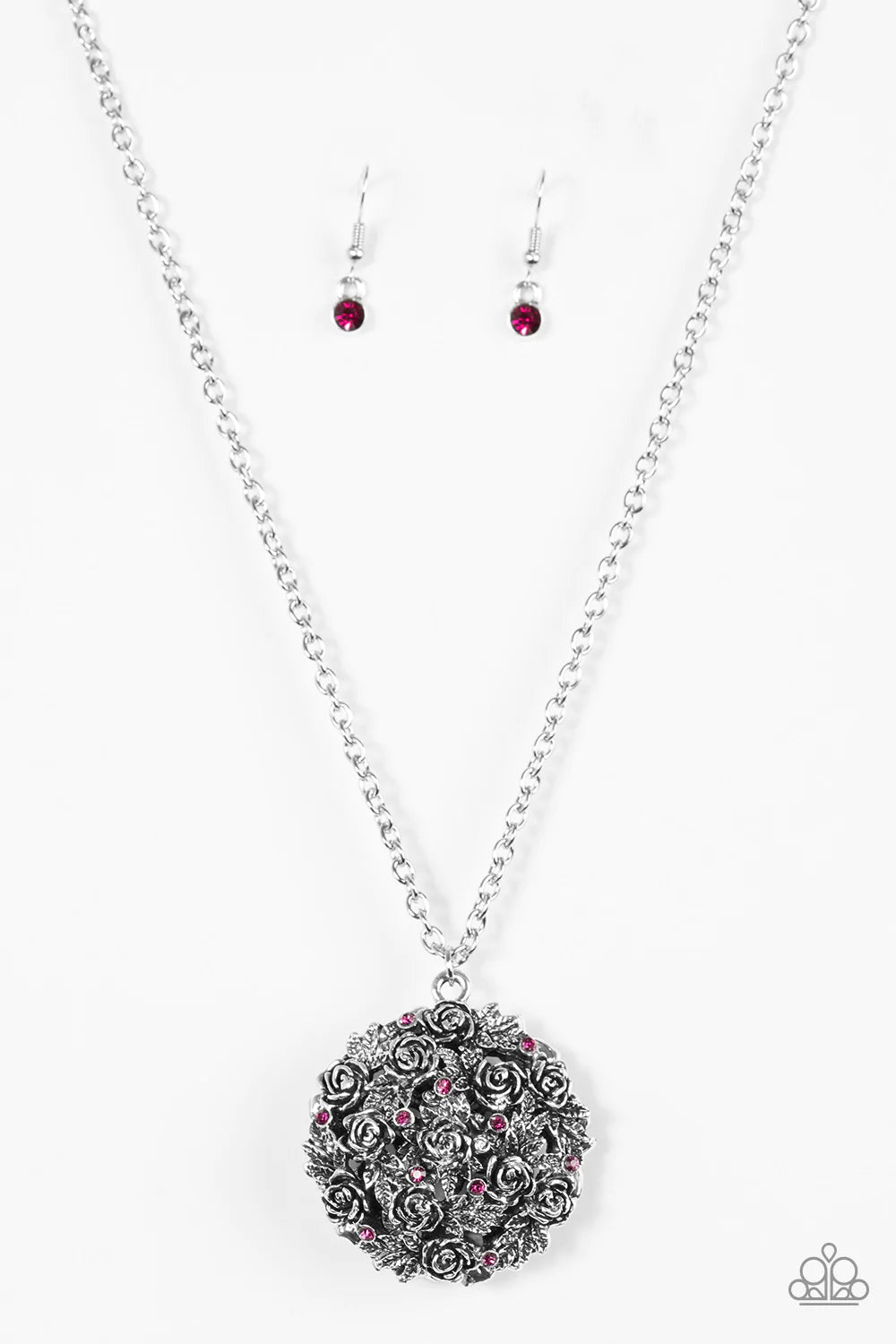 Paparazzi Necklace ~ Royal In Roses - Pink