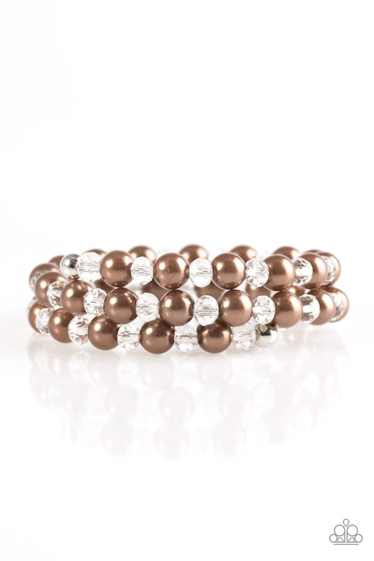 Paparazzi Bracelet ~ Modestly Modest - Brown