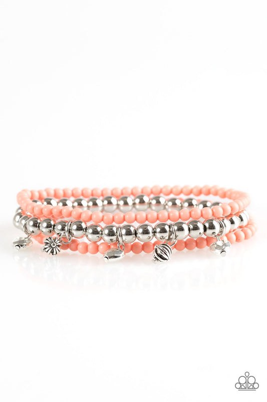 Paparazzi Bracelet ~ Springtime Sweethearts - Orange