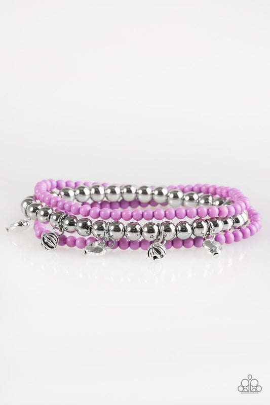 Paparazzi Bracelet ~ Springtime Sweethearts - Purple
