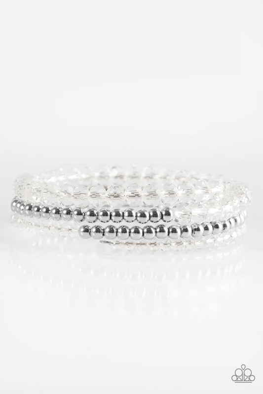 Paparazzi Bracelet ~ Luminous Luster - White