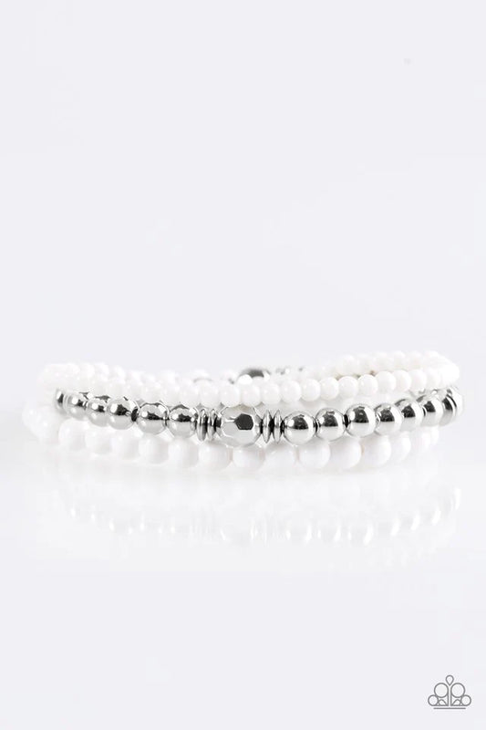 Paparazzi Bracelet ~ Midsummer Marvel - White