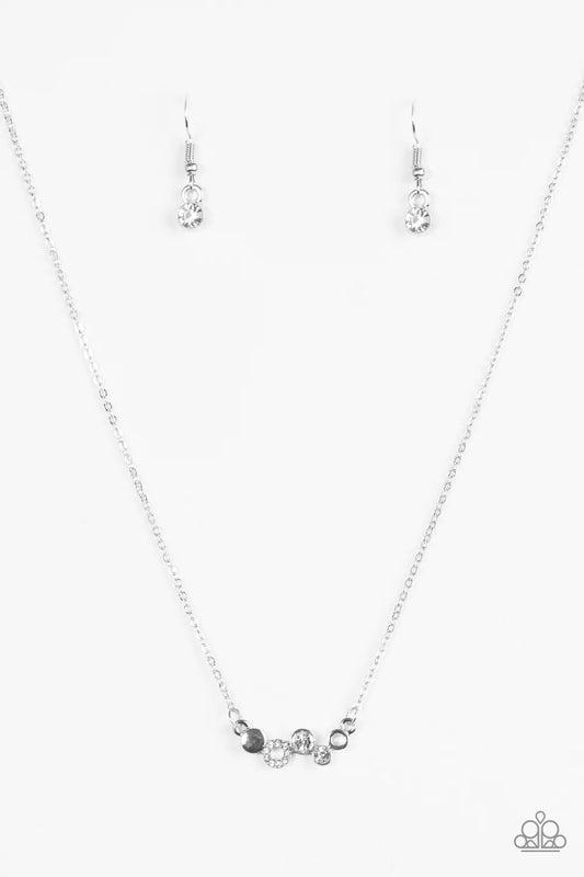 Paparazzi Necklace ~ Champagne Cabaret - White