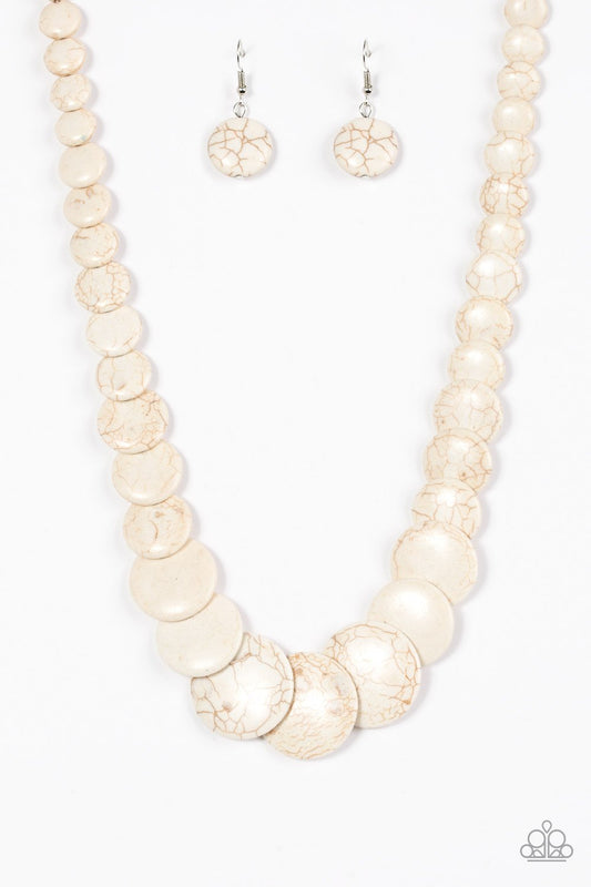 Paparazzi Necklace ~ Sierra Mountains - White