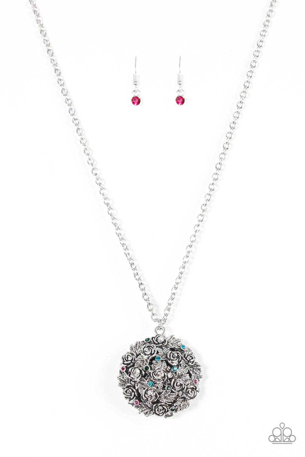 Collar Paparazzi ~ Royal In Roses - Multicolor