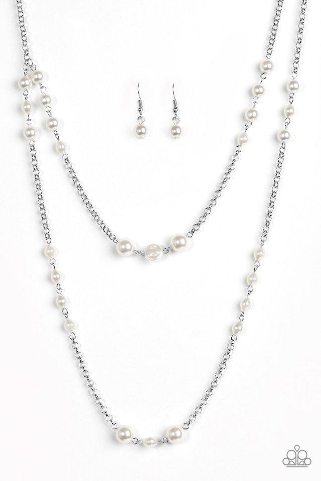 Paparazzi Necklace ~ Pearl Promenade - White