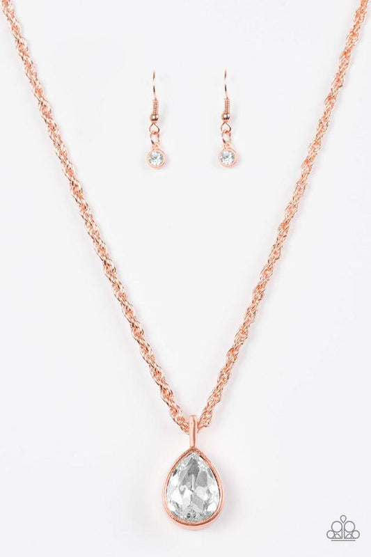 Paparazzi Necklace ~ Million Dollar Drop - Copper