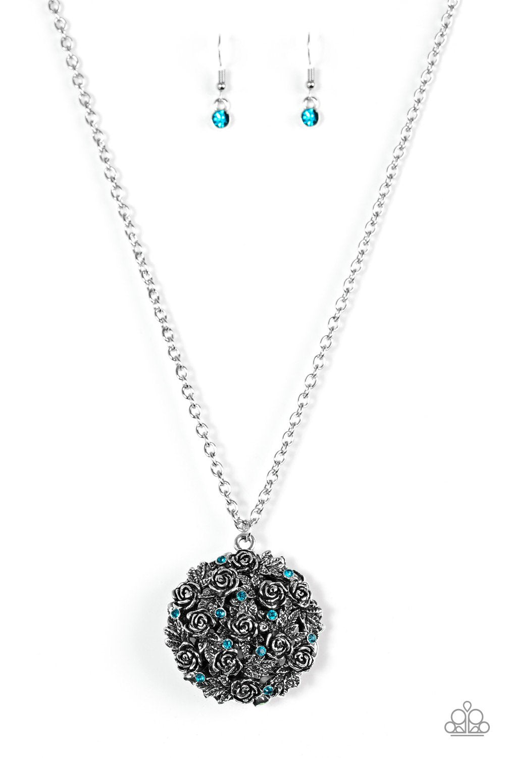 Collar Paparazzi ~ Royal In Roses - Azul