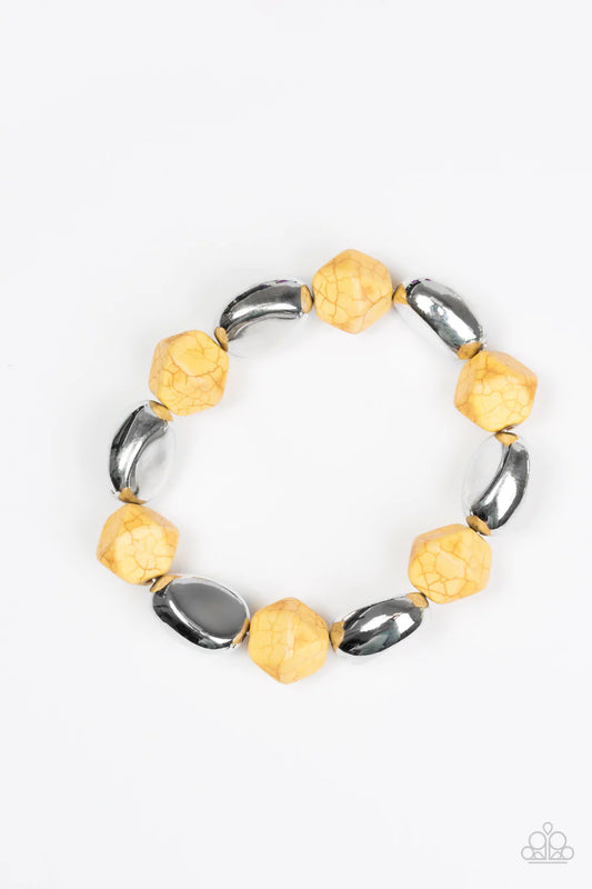 Paparazzi Bracelet ~ Rock Candy Canyons- Yellow