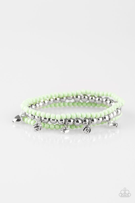 Paparazzi Bracelet ~ Springtime Sweethearts - Green