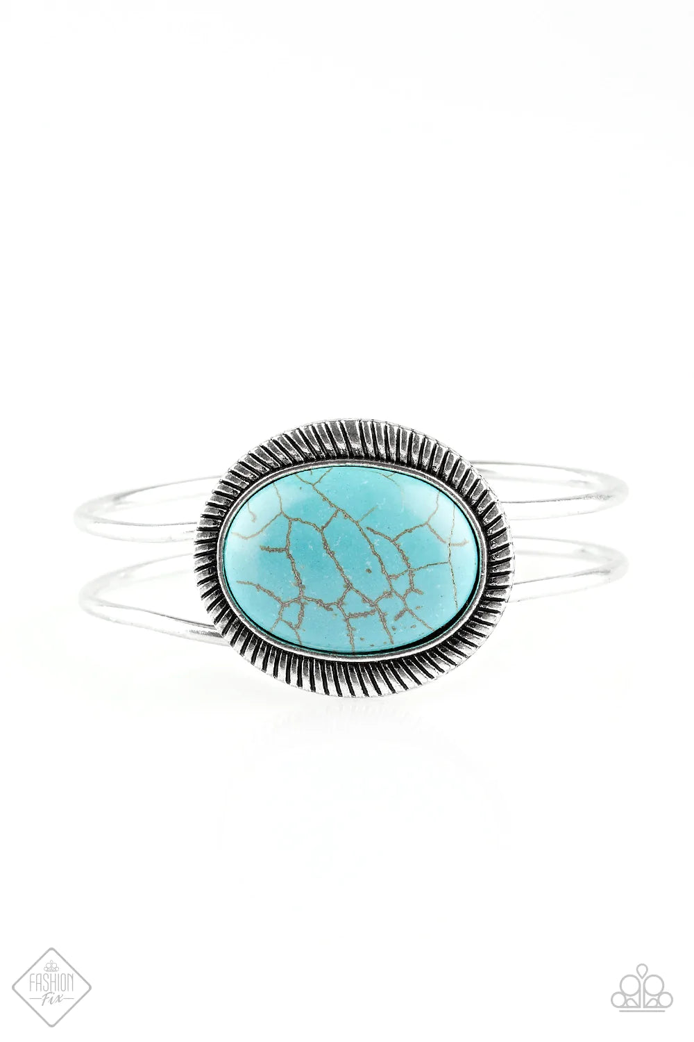 Pulsera Paparazzi ~ FRONTIER and Center - Azul