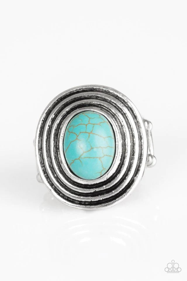 Paparazzi Ring ~ Spiraling Sands - Blue