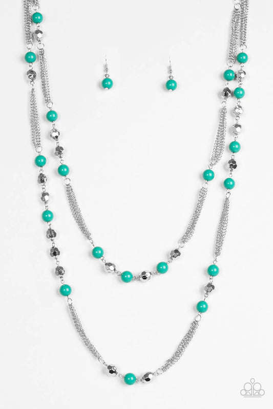 Paparazzi Necklace ~ Beautifully Bodacious - Green