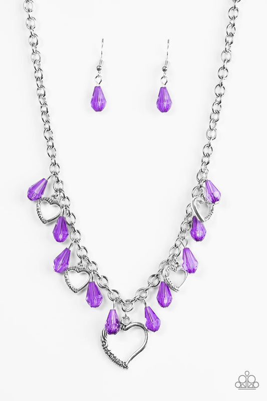 Paparazzi Necklace ~ Keep Me In Your Heart - Purple