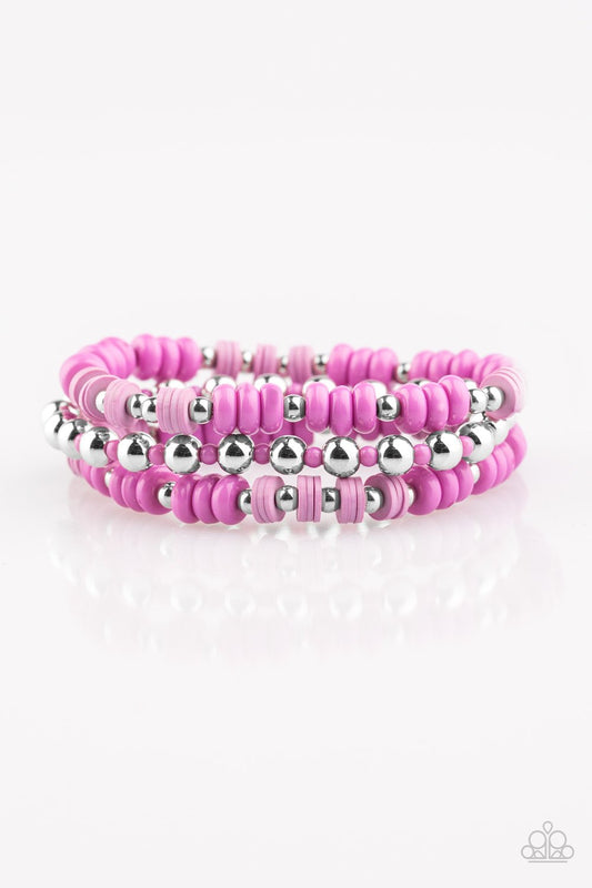 Paparazzi Bracelet ~ Tenaciously Tenacious - Purple