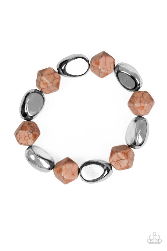 Paparazzi Bracelet ~ Rock Candy Canyons - Brown