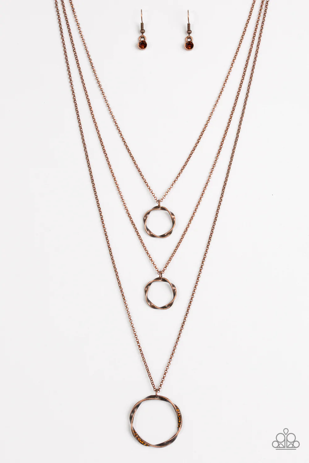 Paparazzi Necklace ~ Timelessly Twisted - Copper