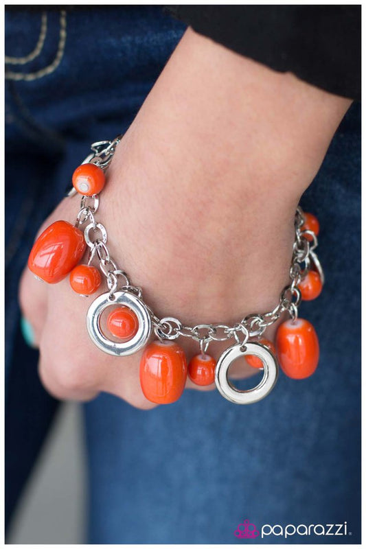 Paparazzi Bracelet ~ Scene Stealer - Orange