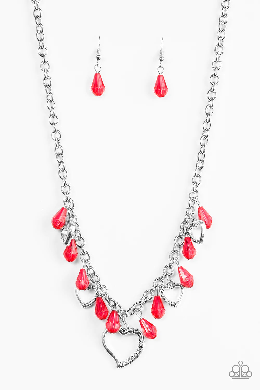 Paparazzi Necklace ~ Keep Me In Your Heart - Red