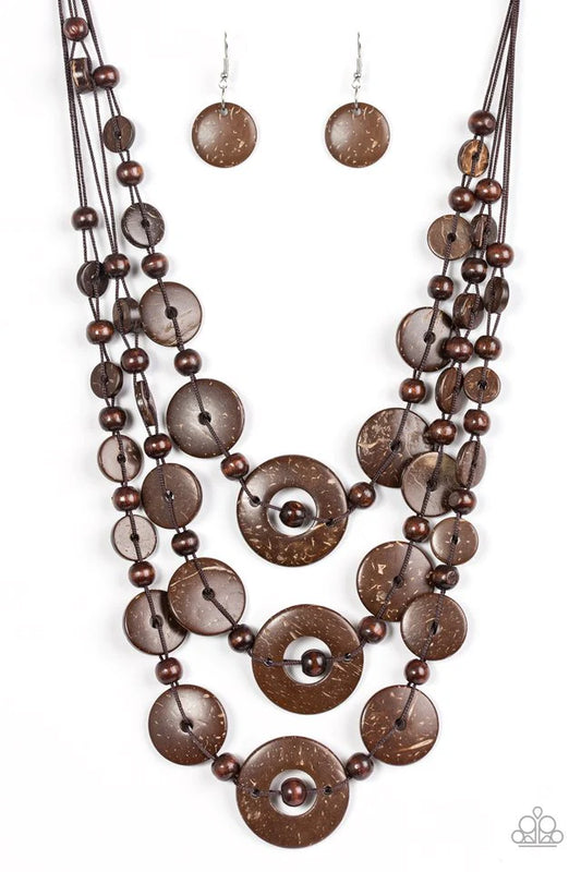 Paparazzi Necklace ~ Bali Boardwalk - Brown