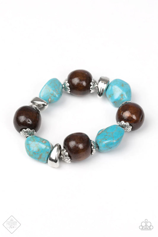 Paparazzi Bracelet ~ Gorgeously Grounded  - Blue