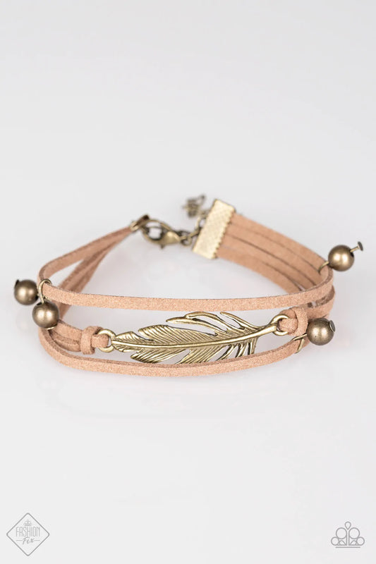 Paparazzi Bracelet ~ Fearless Falcon  - Brass