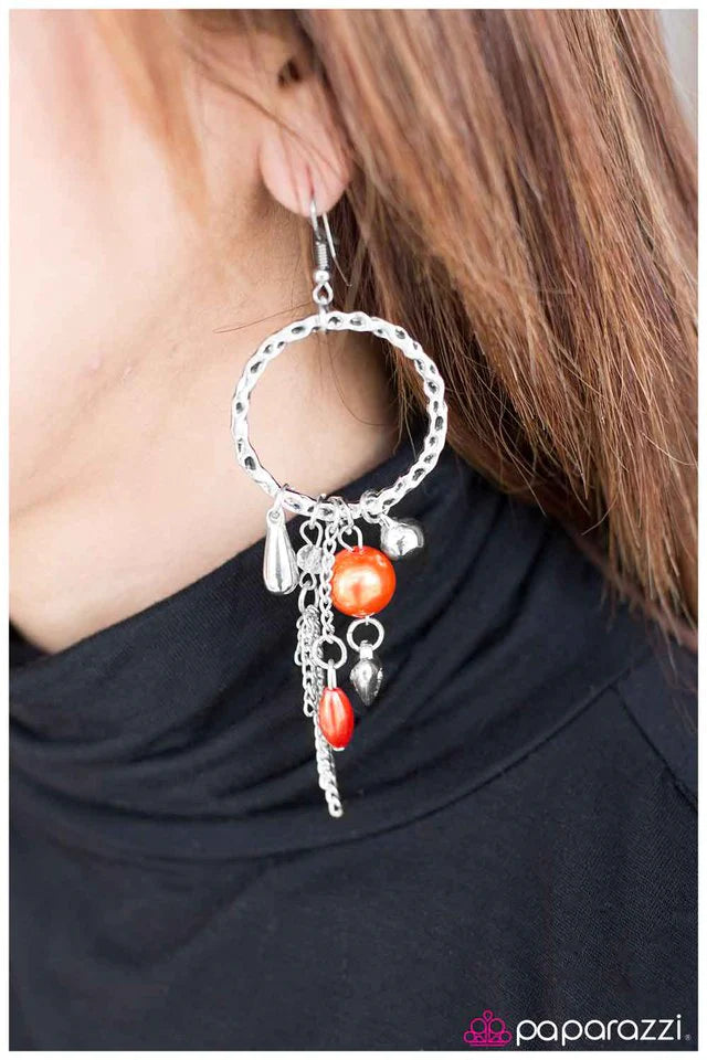 Paparazzi Earring ~ Little Things Mean A Lot - Orange