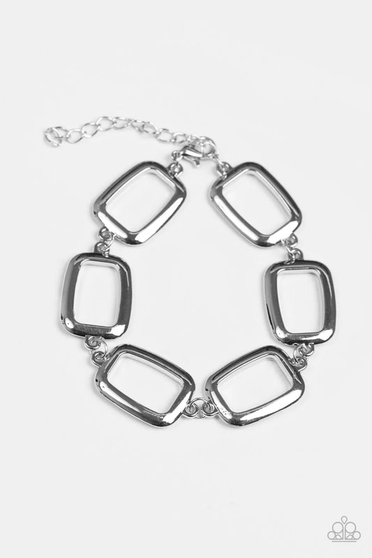 Pulsera Paparazzi ~ Geometría básica - Plata