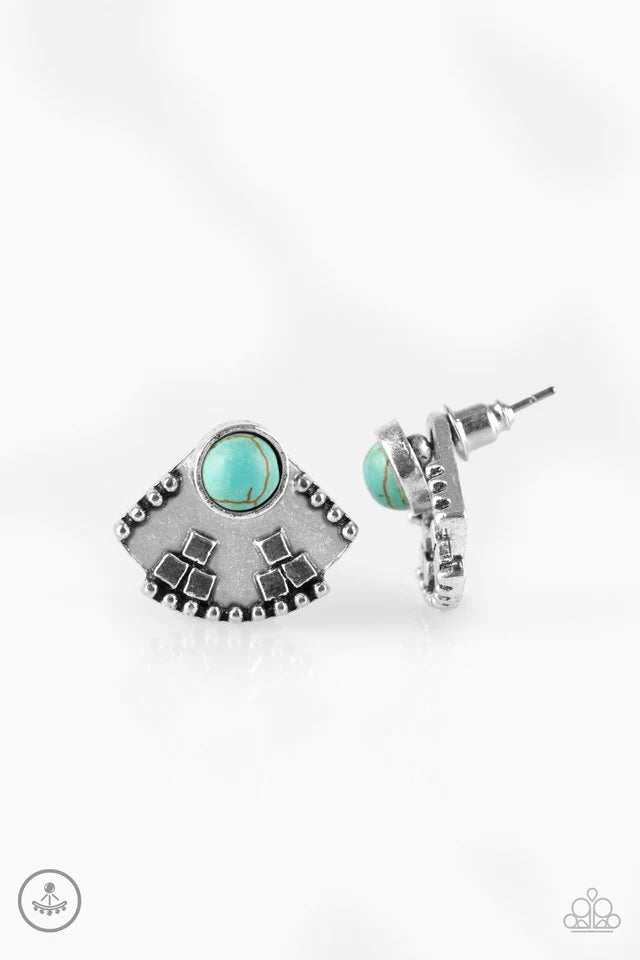 Paparazzi Earring ~ Stylishly Santa Fe - Blue