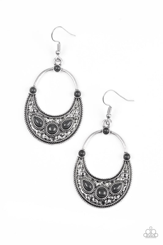 Paparazzi Earring ~ Paleo Paradise - Black