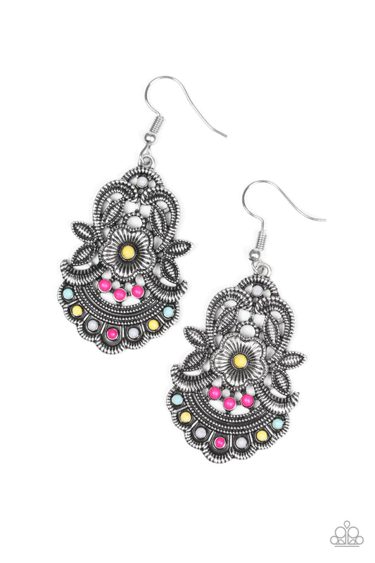 Paparazzi Earring ~ Blooming Bora Bora - Multi