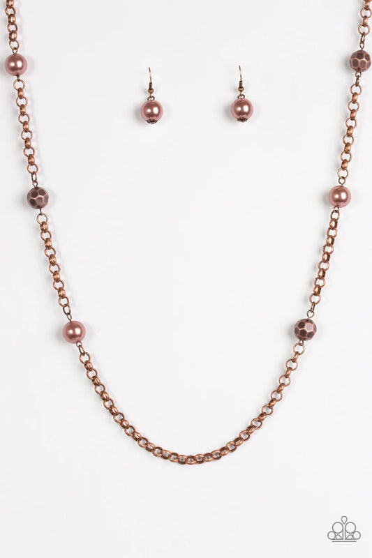 Paparazzi Necklace ~ Showroom Shimmer - Copper