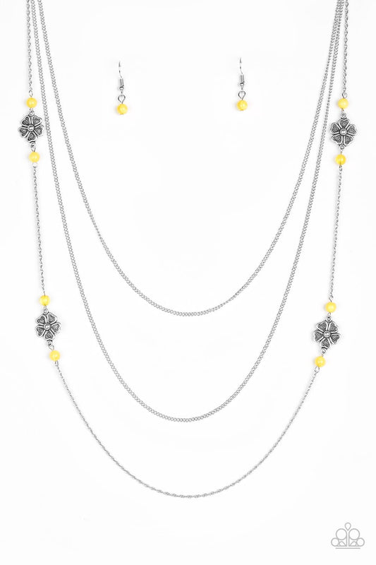 Paparazzi Necklace ~ Hibiscus Hideaway - Yellow