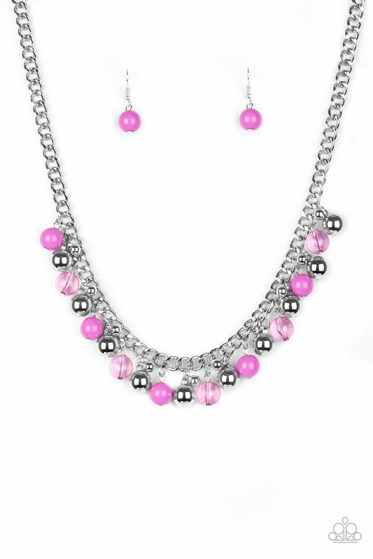 Paparazzi Necklace ~ Keep A GLOW Profile - Purple